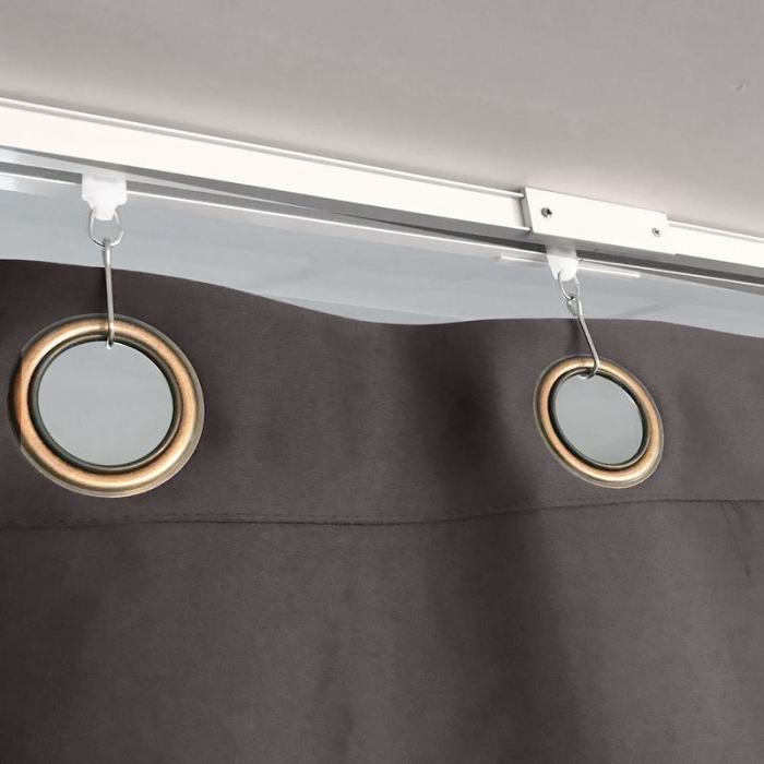 Ceiling Track Room Divider Flame Retardant Fireproof Curtain Kit for Any Space