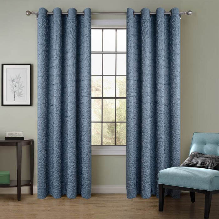 Antique Bronze Grommet Wrinkle Blackout Curtain Drapes
