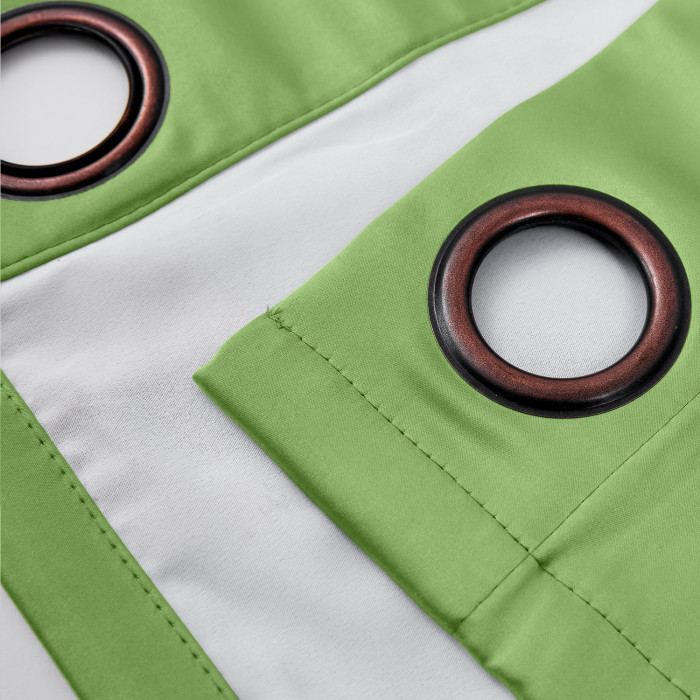 Polyester Cotton Silk Curtain Drape Panel in Antique Bronze Grommet with Blackout Lined LHZ