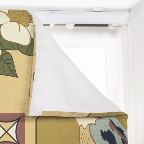 IMOGEN Animal Print Polyester Linen Room Darkening Roman Shade