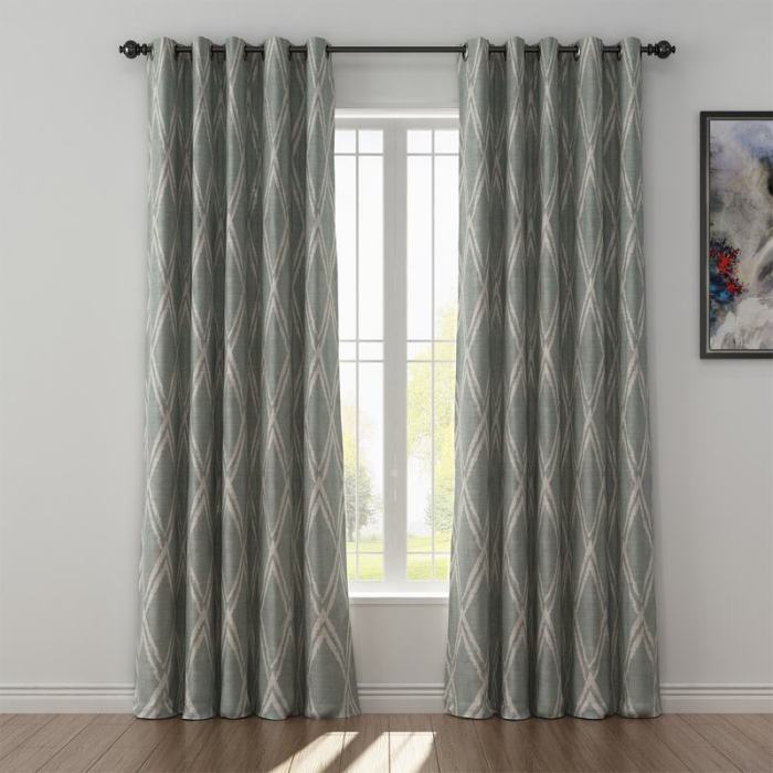Geometic Print Polyester Linen Curtain Drapery ABSTRACT