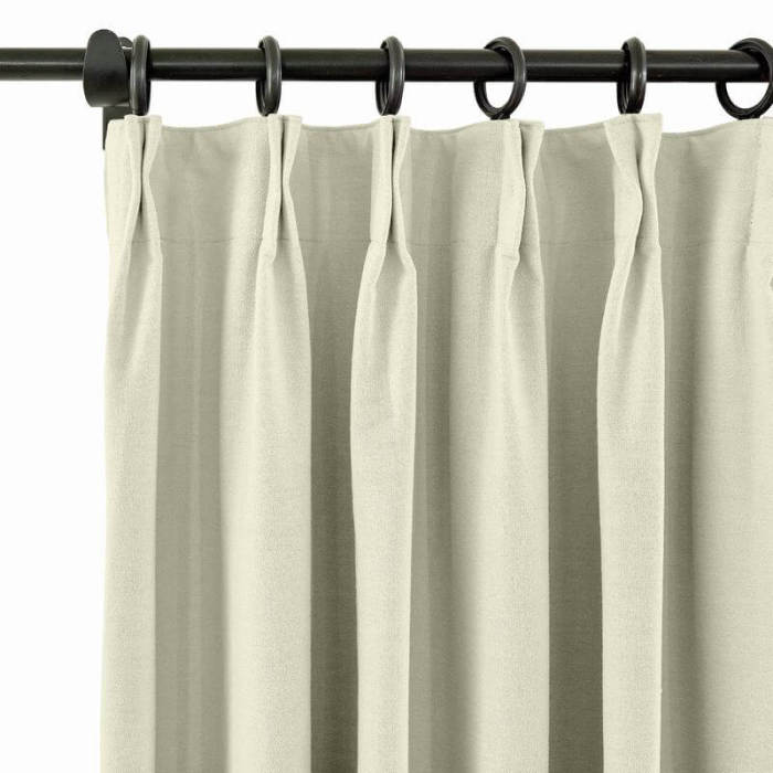 Pinch Pleat Room Darkening Blackout Curtain with Liner Capri