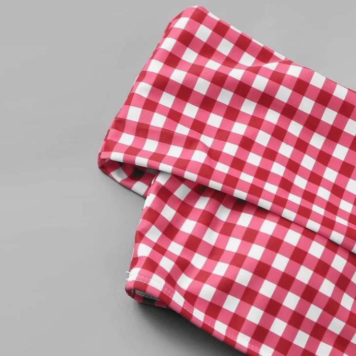 Bikini din tartan, model nou cu talie înaltă, model conservator