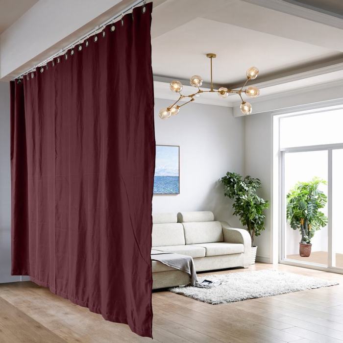 Ceiling Track Room Divider Curtain Kit for Any Space