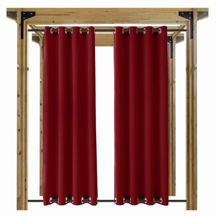 Blackout Waterproof Outdoor Curtain Patio Drapery Custom ROSE