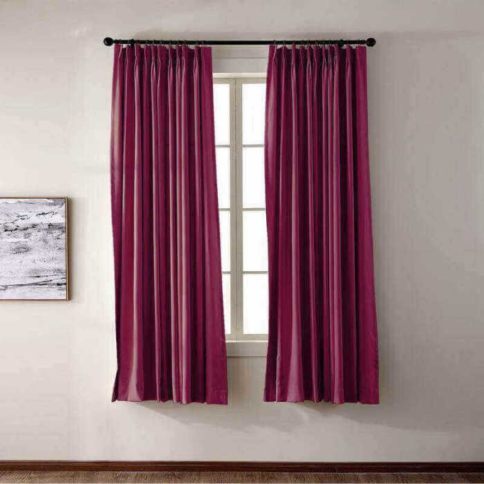 CUSTOM EDOARDO Burgundy Indoor Blackout Curtain