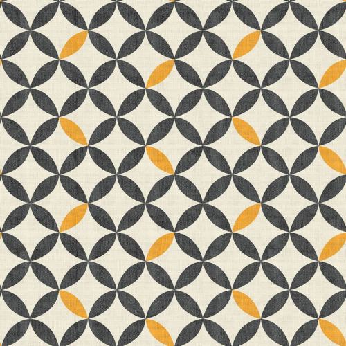 Geometric Print Polyester Linen Curtain Drapery SABRINA