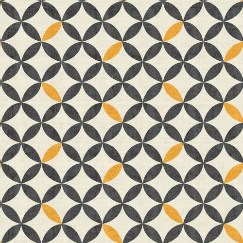 Geometric Print Polyester Linen Curtain Drapery SABRINA