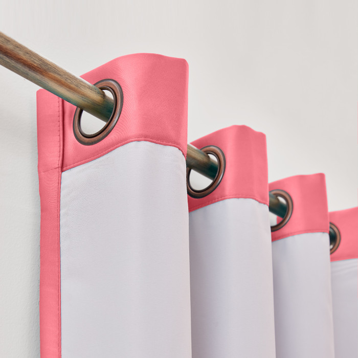 Polyester Cotton Silk Curtain Drape Panel in Antique Bronze Grommet with Blackout Lined LHZ