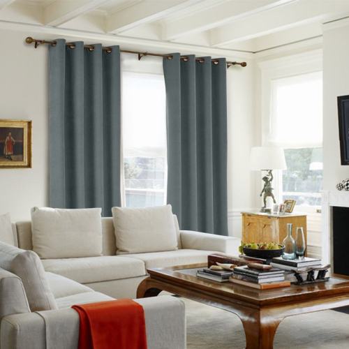 CUSTOM Kante Black Coral Polyester Cotton Drapery With Lining Curtains