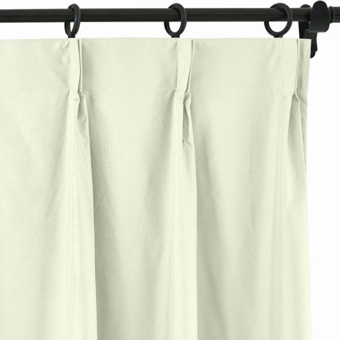 100% Blackout Curtain Pinch Pleat Thermal Foam Coated Drapery Saba