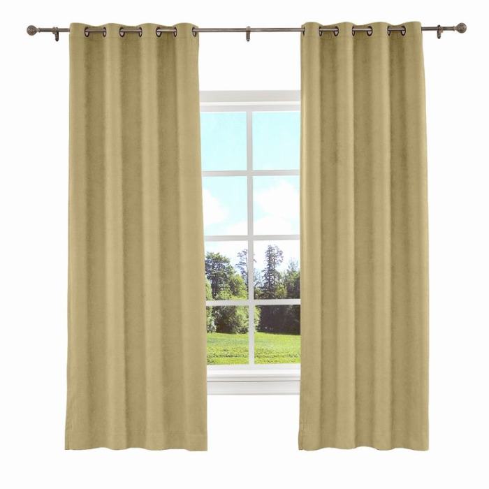 KANTE Polyester Cotton Drapery With Lining Curtains
