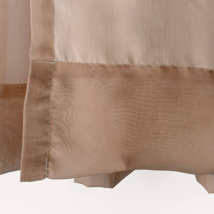 3 Inches Rod Pocket Gradient Ombre Sheer Curtain with 1 Inch Flange Tulle Gradual Sheer Drape HANNA