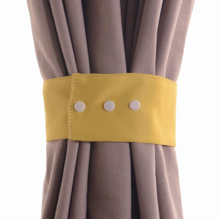 Set of 2 Curtain TieBack Holdback Each with Snap Polyester Blackout