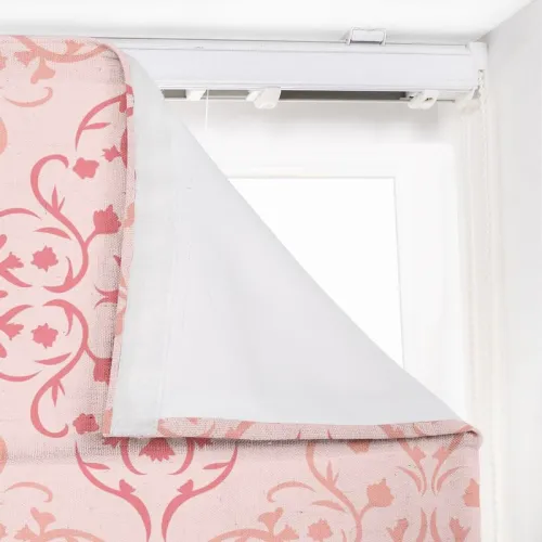 KRISTINE Geometric Print Polyester Linen Roman Shade