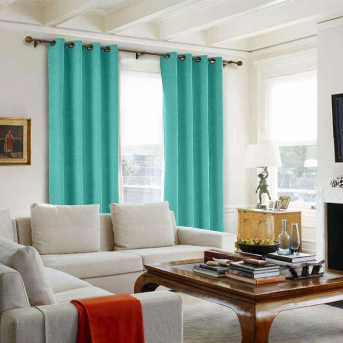 Antique Bronze Grommet Polyester Cotton Drapery With Blackout Lining Thermal Curtain Kantee