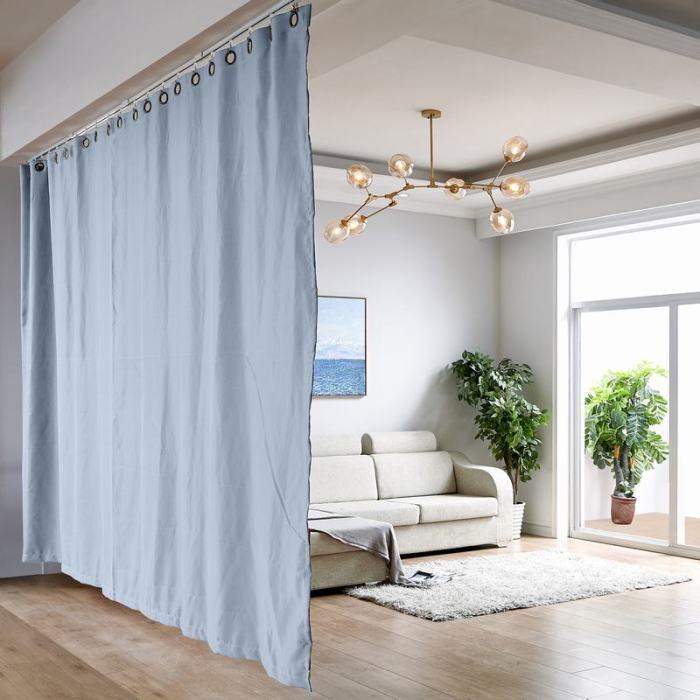Ceiling Track Room Divider Curtain Kit for Any Space