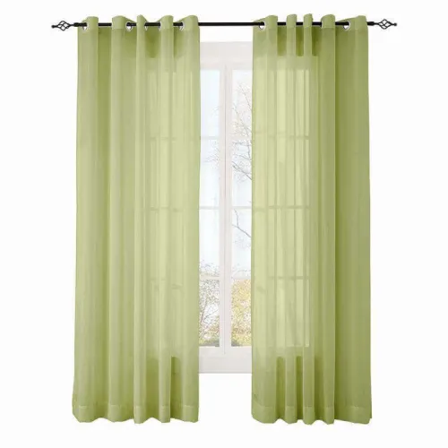 CUSTOM Scandina Moss Indoor Outdoor Sheer Curtain Voile Drapery