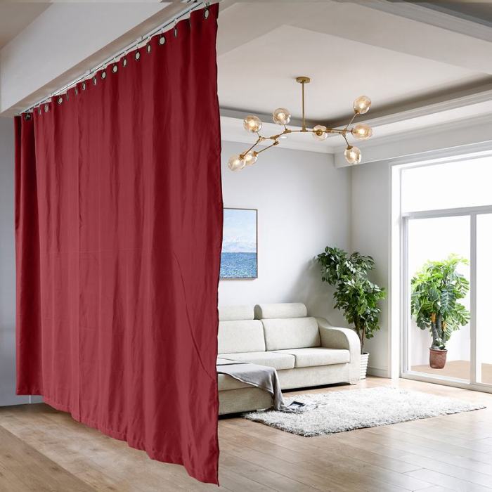 Ceiling Track Room Divider Curtain Kit for Any Space