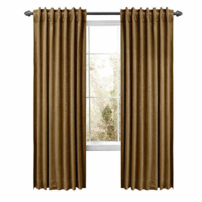 CUSTOM Birkin Sable Velvet Curtain Drapery With Lining For Traverse Rod Pole or Track
