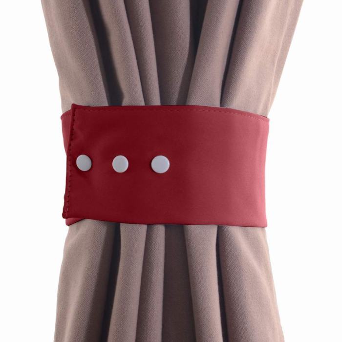 Set of 2 Curtain TieBack Holdback Each with Snap Polyester Blackout
