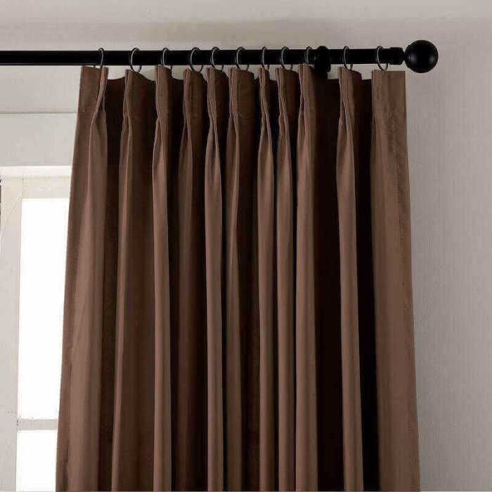 CUSTOM EDOARDO Chocolate Indoor Blackout Curtain