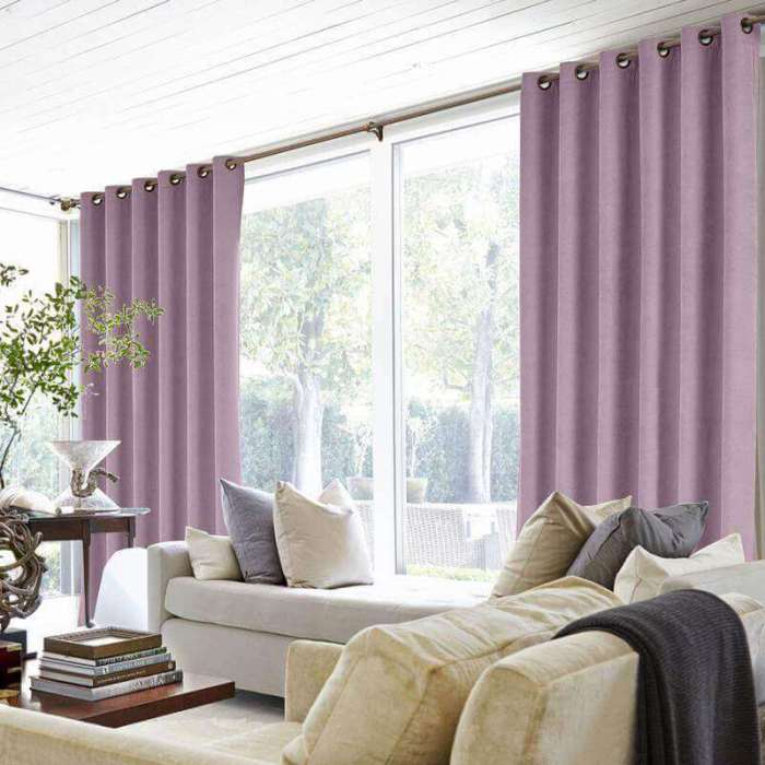 Antique Bronze Grommet Polyester Cotton Drapery With Blackout Lining Thermal Curtain Kantee