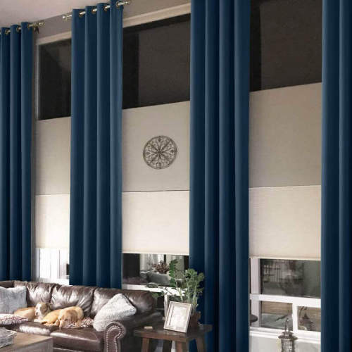 Extra Long Loft Drapes Thermal Insulated Blackout Antique Bronze Grommet Curtain Heavy Weight GRAPE