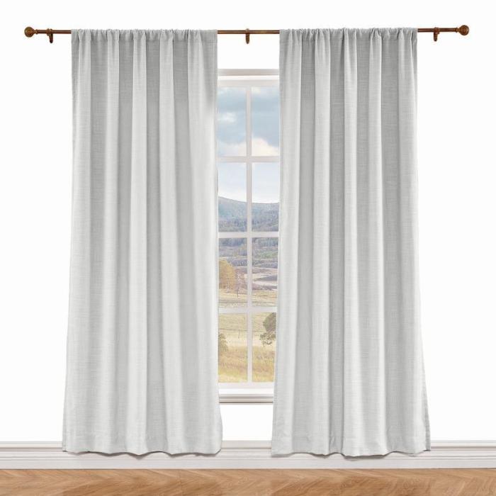 LIZ Polyester Linen Curtain Drapery Custom