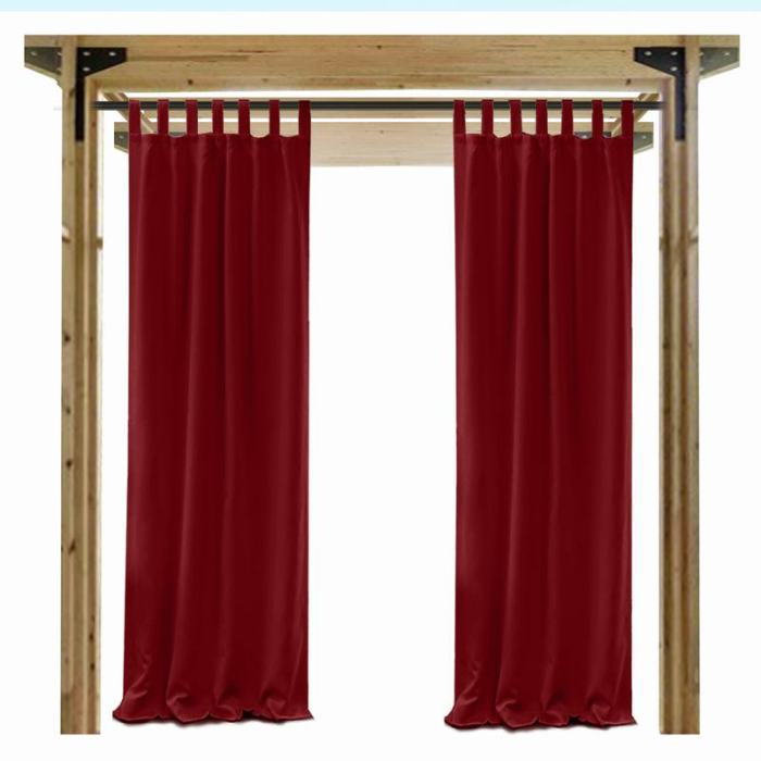 Blackout Waterproof Outdoor Curtain Patio Drapery Custom ROSE