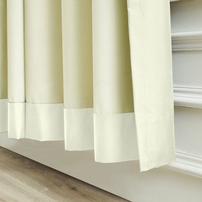 100% Blackout Curtain Pinch Pleat Thermal Foam Coated Drapery Saba