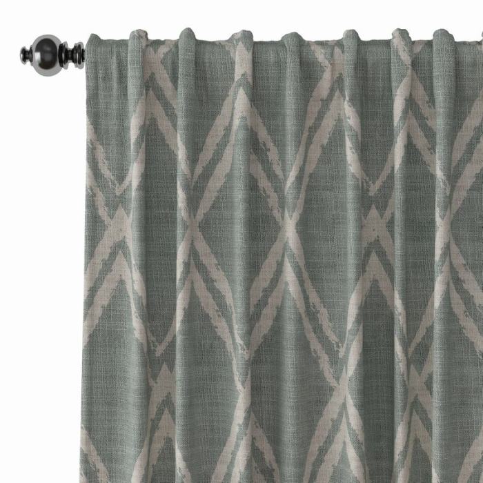 Geometic Print Polyester Linen Curtain Drapery ABSTRACT