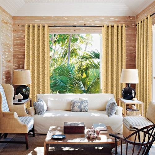 Antique Bronze Grommet Rhomboid Jacquard Curtain Dust-proof Two-Toned Damask Diamond with Blackout Lined NINA