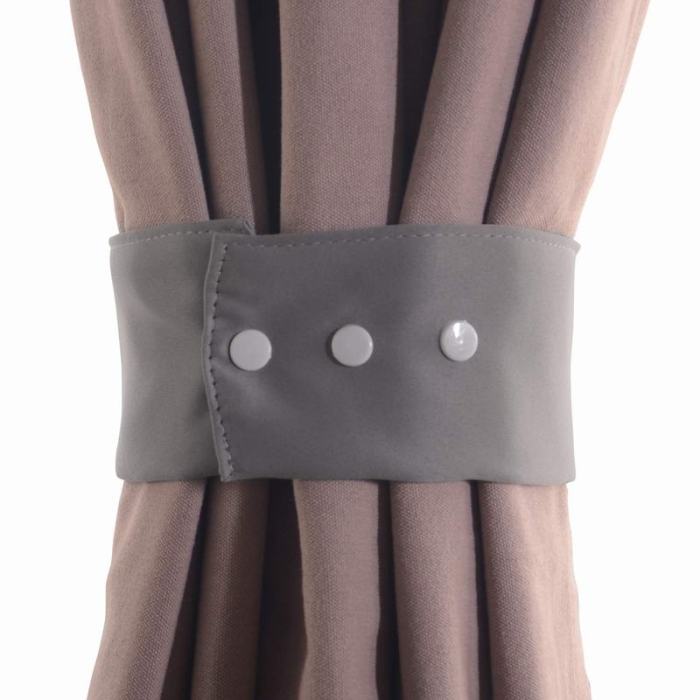 Set of 2 Curtain TieBack Holdback Each with Snap Polyester Blackout