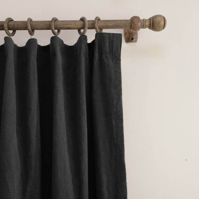Cotton Linen Curtain Drapery Flat hook for Track Lined Curtain MaSha
