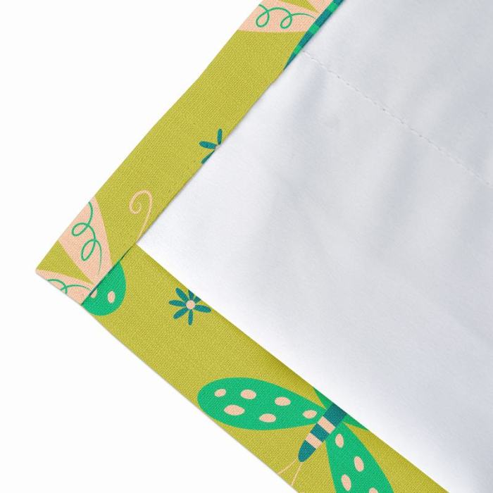 Animals Print Polyester Linen Curtain Drapery with Privacy Blackout Thermal Lining CECIL