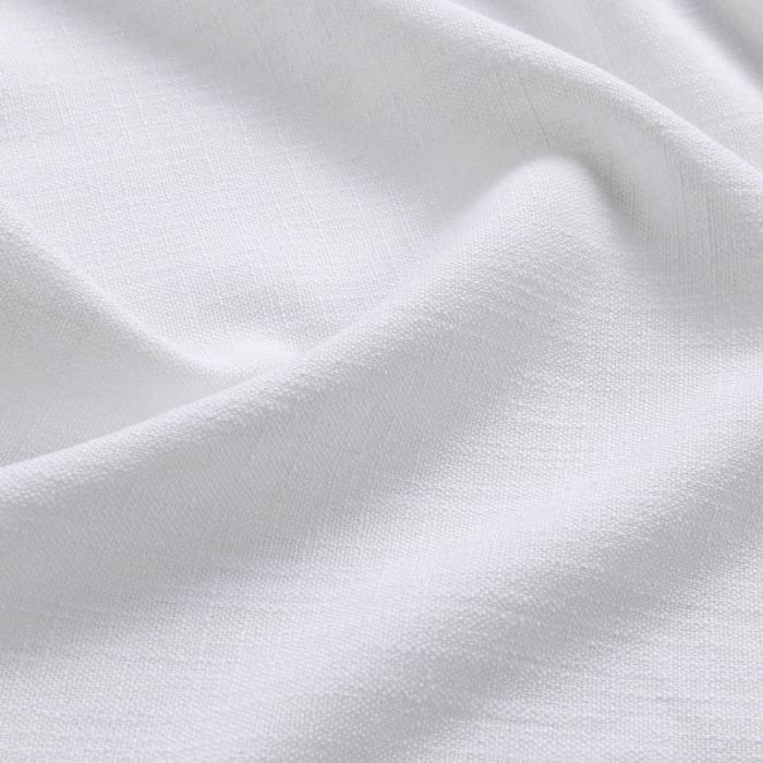 AMARA Polyester Linen Curtain Drapery With Decorative Trim Custom Sold Per Pair