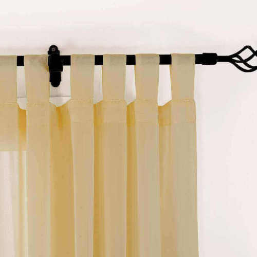 CUSTOM Scandina Khaki Indoor Outdoor Sheer Curtain Voile Drapery