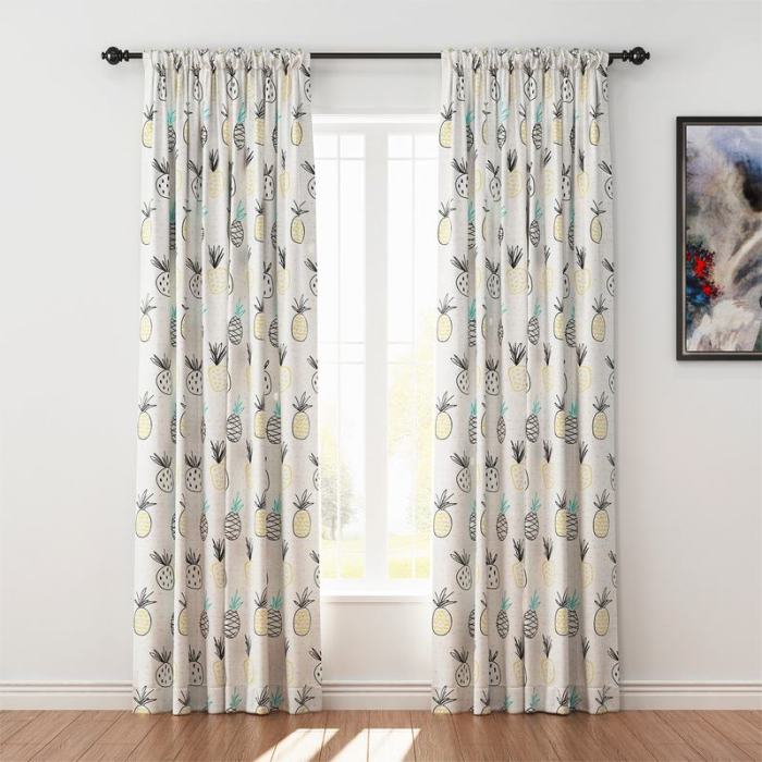 Spring Print Polyester Linen Curtain Drapery OILPAINTING
