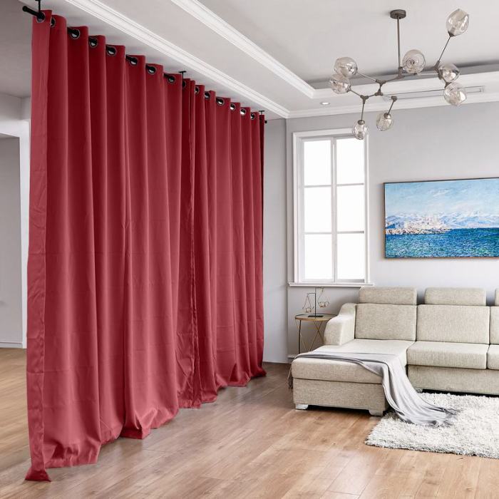 Hanging Rod Room Divider Curtain Kit for Any Space