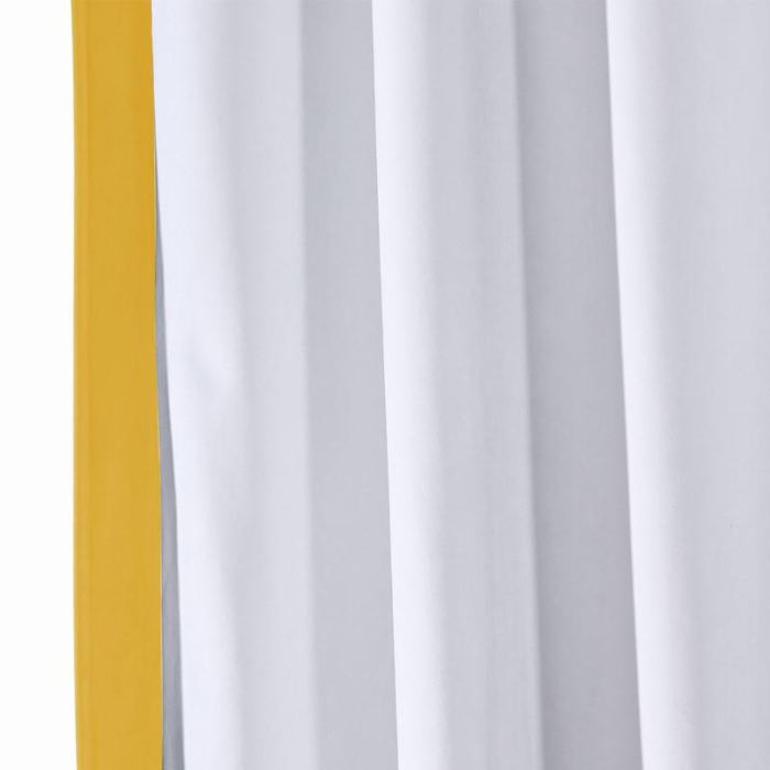 FELIX Velvet Curtain Drapery with Color Border Custom Sold Per Pair