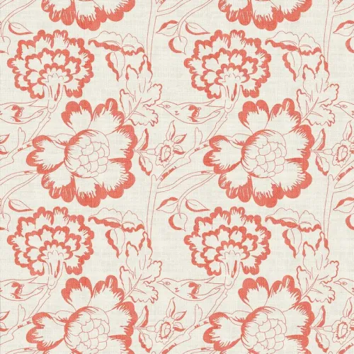 Floral Print Polyester Linen Curtain Drapery ELK