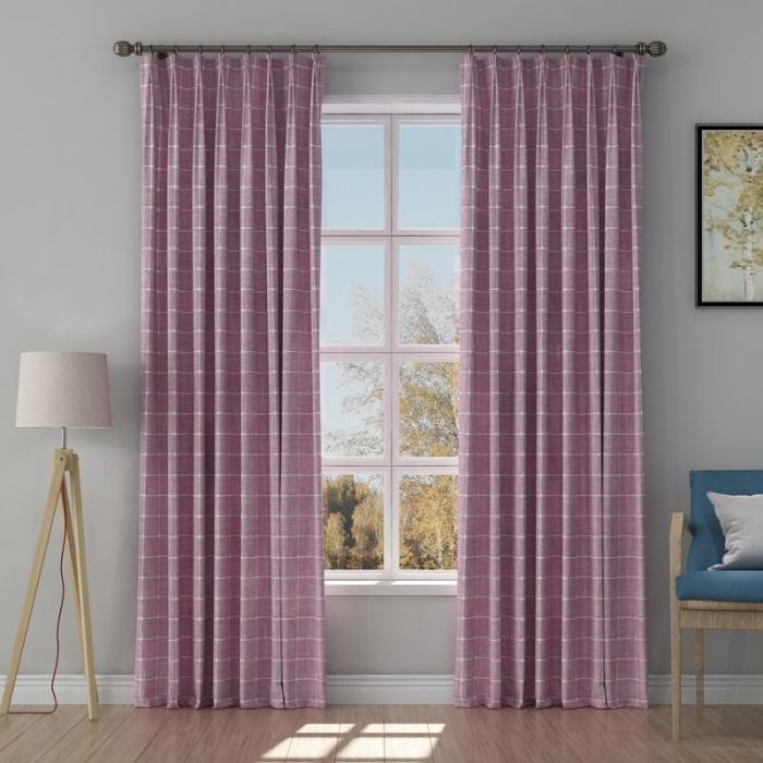 Copy Solid Jacquard Diamond Curtain Drapery IMOGEN as e
