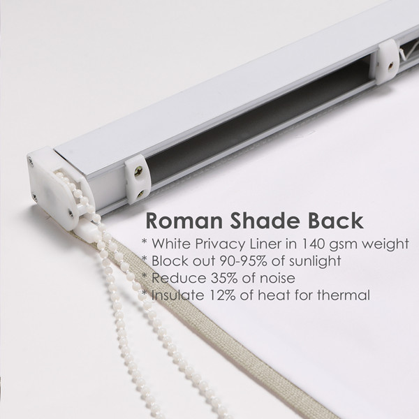 LUNA Rural Pastoral Print Polyester Cotton Roman Shade