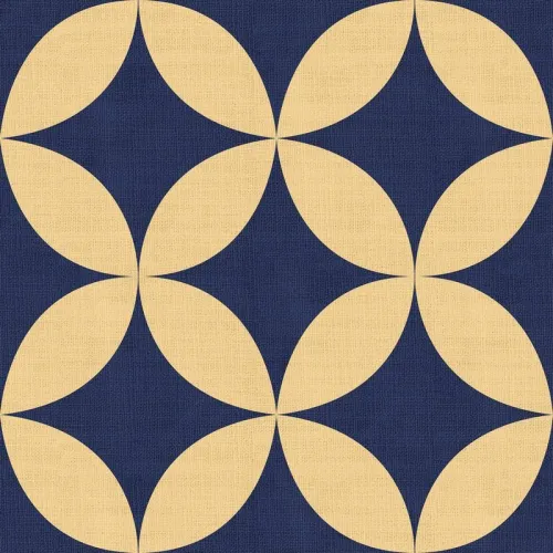 Geometric Print Polyester Linen Curtain Drapery with Privacy Blackout Thermal Lining BEATA