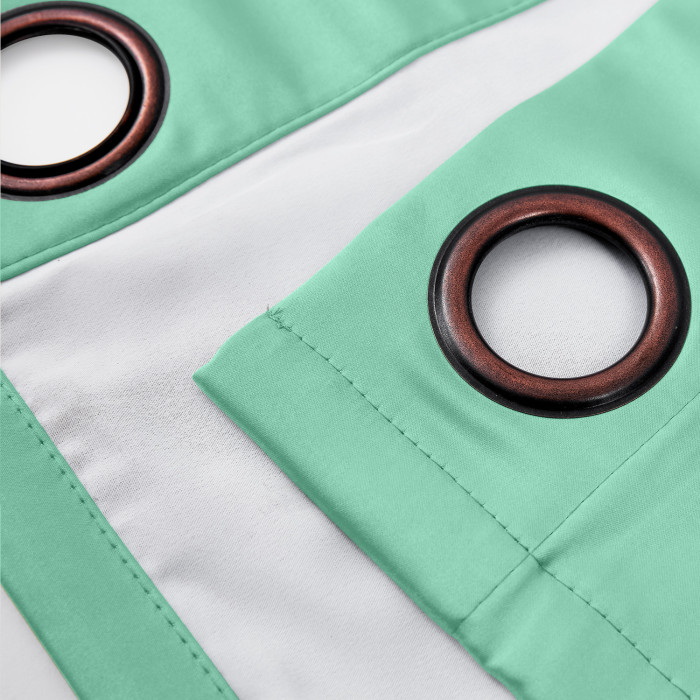 Polyester Cotton Silk Curtain Drape Panel in Antique Bronze Grommet with Blackout Lined LHZ