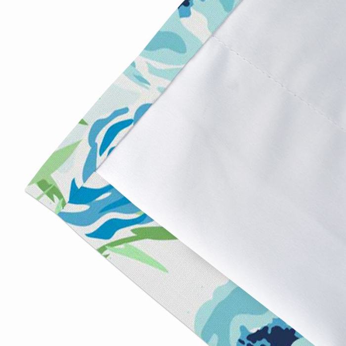 Floral Print Polyester Linen Curtain Drapery BENJIMAN