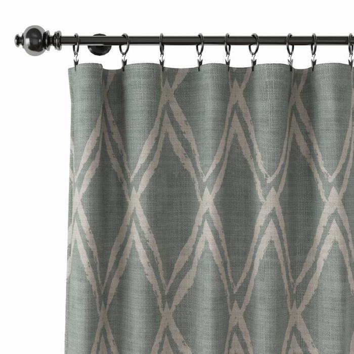 Geometic Print Polyester Linen Curtain Drapery ABSTRACT