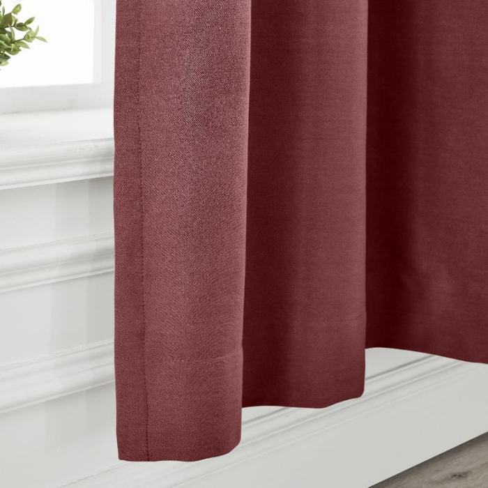 Grommet Cotton Blend Room Darkening Blackout Curtain with Liner Capri