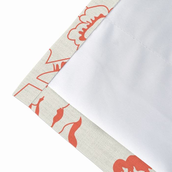 Floral Print Polyester Linen Curtain Drapery ELK